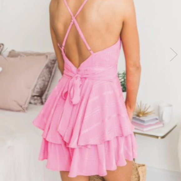 Pink Lily Pink Romper - Picture 3 of 3